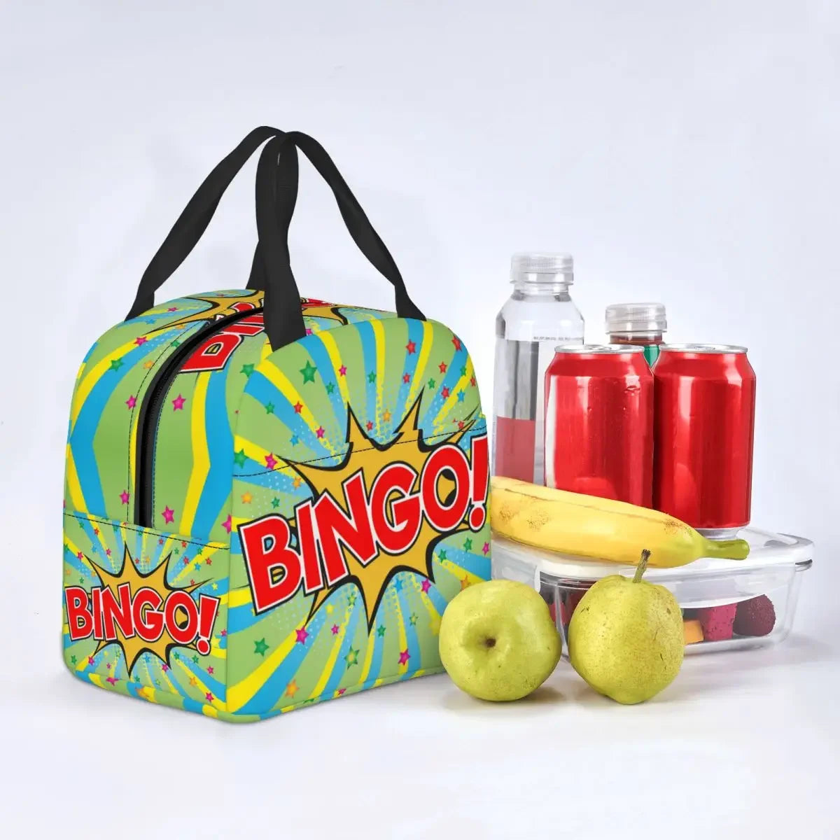 Hot Game Bingo Lunch Bag Leakproof Cooler Thermal Insulated Lunch Box For Women Kids School Beach Camping Travel Food Tote Bags