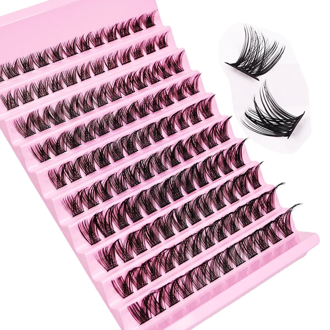 Eyelashes Extension Kit 120 Clusters DIY Lash Extensions Kit Lash Clusters Mix Length Eye Makeup Tool For Eyelash Extensions