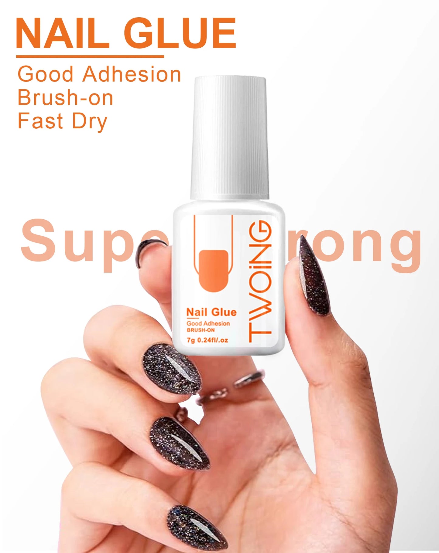 7g Super Strong Nail Glue For False Nail Tips, Acrylic Nails,Press On Nails,Fake Nails Art Decoration Lasting Adhesion