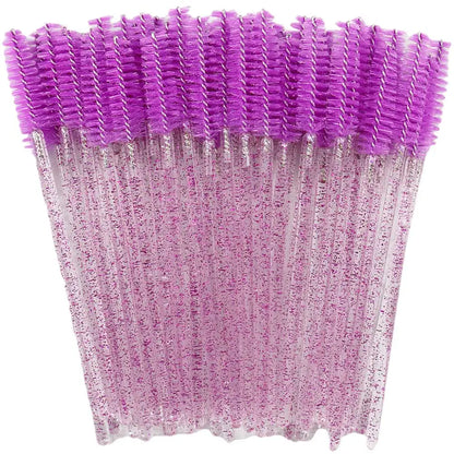 Disposable Crystal Eyelashes Brush Comb 50Pcs Eye Lashes Extension Mascara Wands Makeup Professional Makeup Beauty Tool