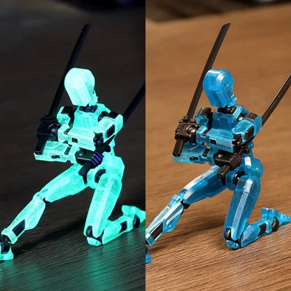 1/2/4/9pcs Luminous Titan 13 Action Figures T13 Figure 3D Printed Multi-Jointed Movable Lucky 13 Action Figure Nova Figure Dummy