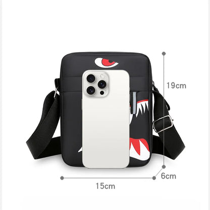 Casual Men Shoulder Messenger Bag Nylon Cell Phone Bag Unisex Crossbody Pack Travel Waist Pack Male Chest Pouch