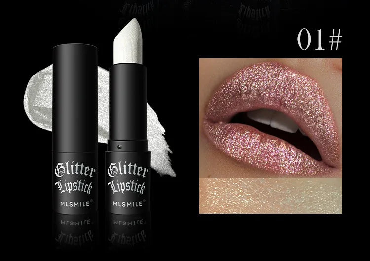 Diamond Lipstick Matte Glitter Lip Tint Balm Waterproof Long Lasting Pearl Shine Lip Gloss White Shimmer Sexy Lip Makeup