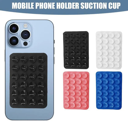 Multifunctional Mobile Phone Silicone Suction Cup 24 Square Mobile Phone Single-Sided Case Anti-Slip Holder Mount Suction