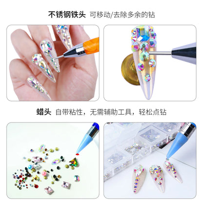 Professional Double Headed Acrylic Nail Art Pen Marbling Printed Painting Dotting Pens Manicure DIY Beauty Tools