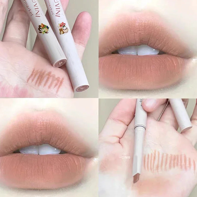 Milk Matte Smooth Lip Liner Pen Long Lasting Lipstick Contouring Waterproof Lip Stick Pencil Nude Pink Lip Tint Lipliner Makeup