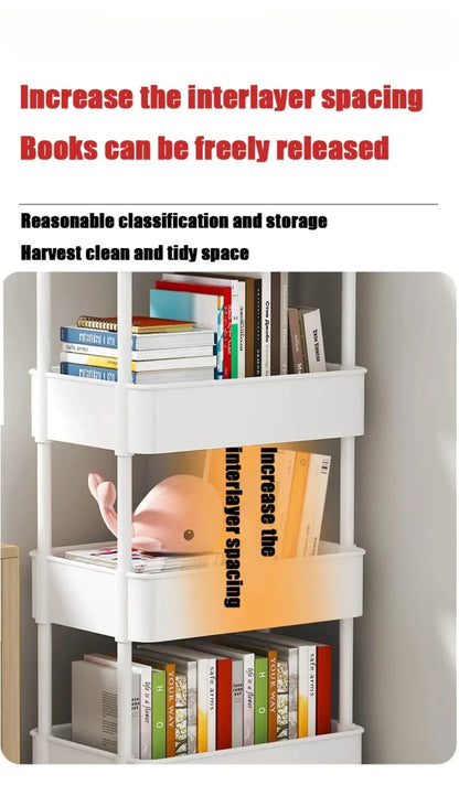 Mobile Storage Rack Trolley Household Kitchen Multifunctional Cart With Wheels Rack Bedroom Multi-Layer Storage Home Accessories