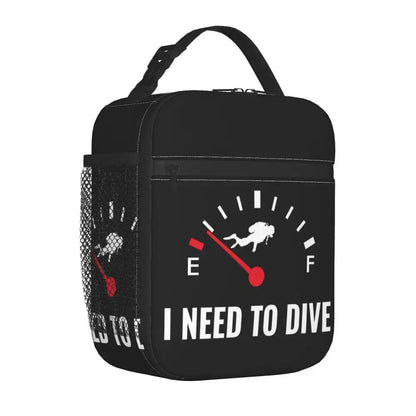 Scuba Diver Flag Resuable Lunch Box for Women Multifunction Dive Diving Thermal Cooler Food Insulated Lunch Bag Office Work