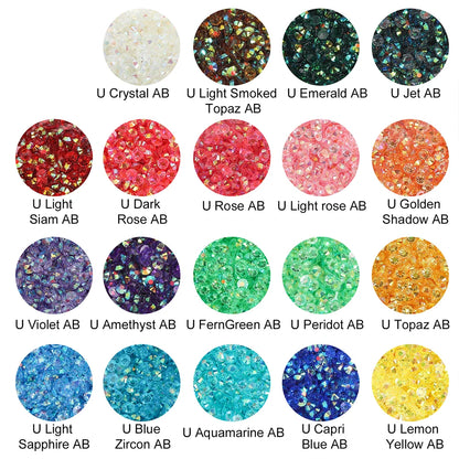 Jelly AB Transparent Rhinestones Flatback Crystal Loose Gemstones Resin Diamonds For Crafts Wholesale 2 3 4 5 6mm No Hotfix