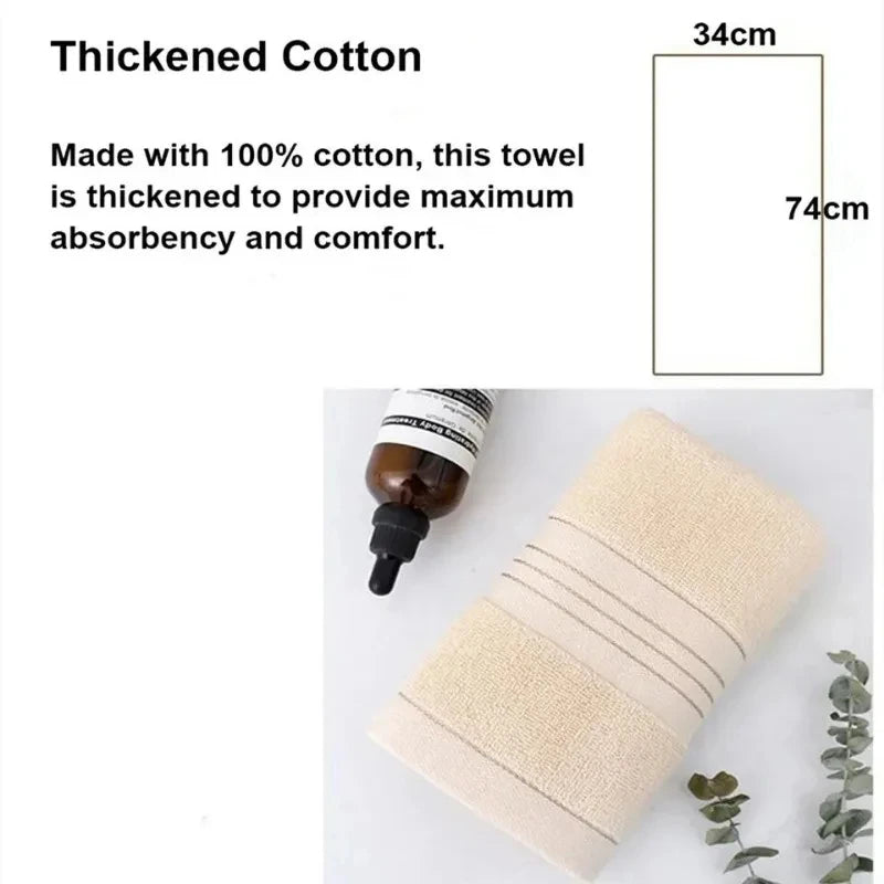 2 Towels Thickened Absorbent Towel Pure Cotton Quick Absorbent Soft Quick Dry Thickened Face Towel