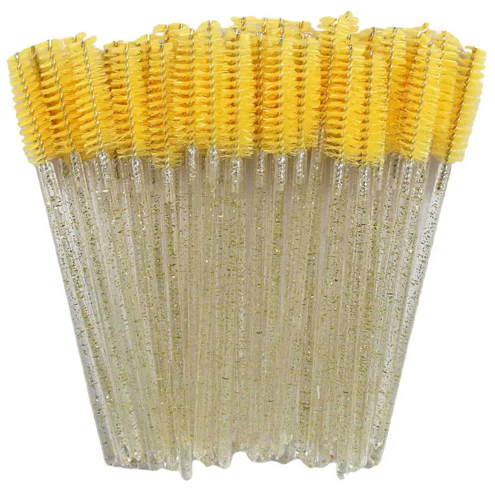 Disposable Crystal Eyelashes Brush Comb 50Pcs Eye Lashes Extension Mascara Wands Makeup Professional Makeup Beauty Tool