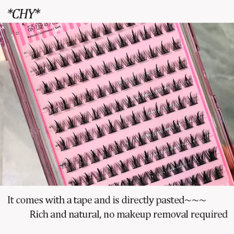 Large-capacity Self Adhesive Lashes Pure Wild False Eyelashes Glue-free Fake Eyelashes Natural Lash Clusters Novice Eyelashes