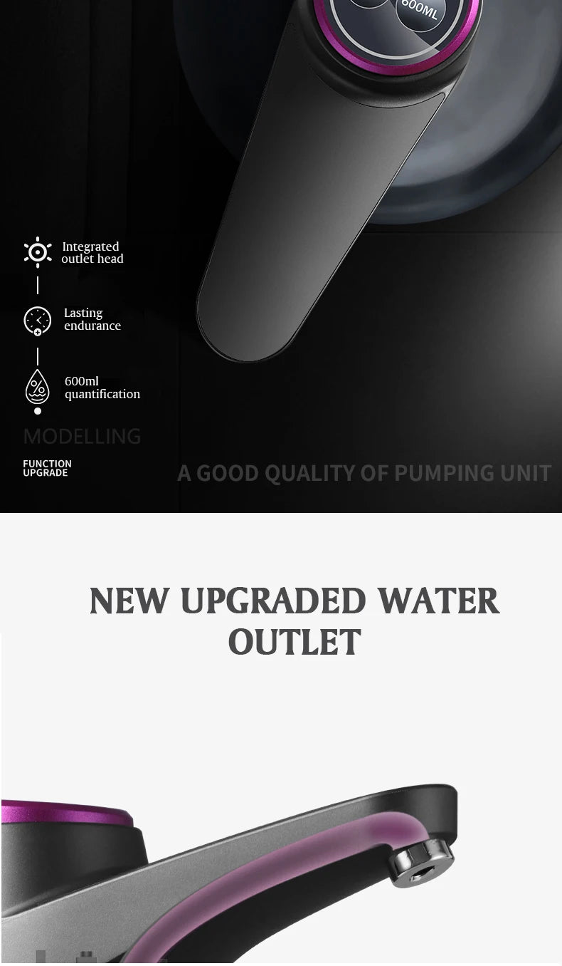 saengQ Water Pump Bottle Automatic Electric Water Dispenser Household Gallon Drinking Switch Smart Water Treatment Appliances