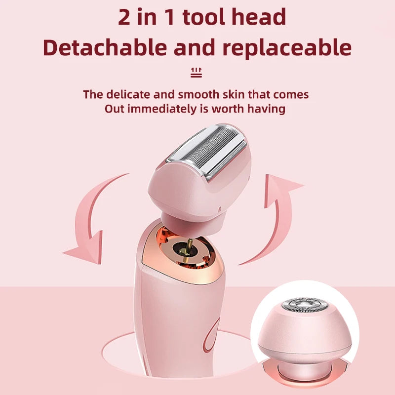 Painless Hair Removal Epilator USB Rechargeable Trimmer Women Body Razor Face Leg Armpit Bikini Hand Pubic Shaver Hair Remover