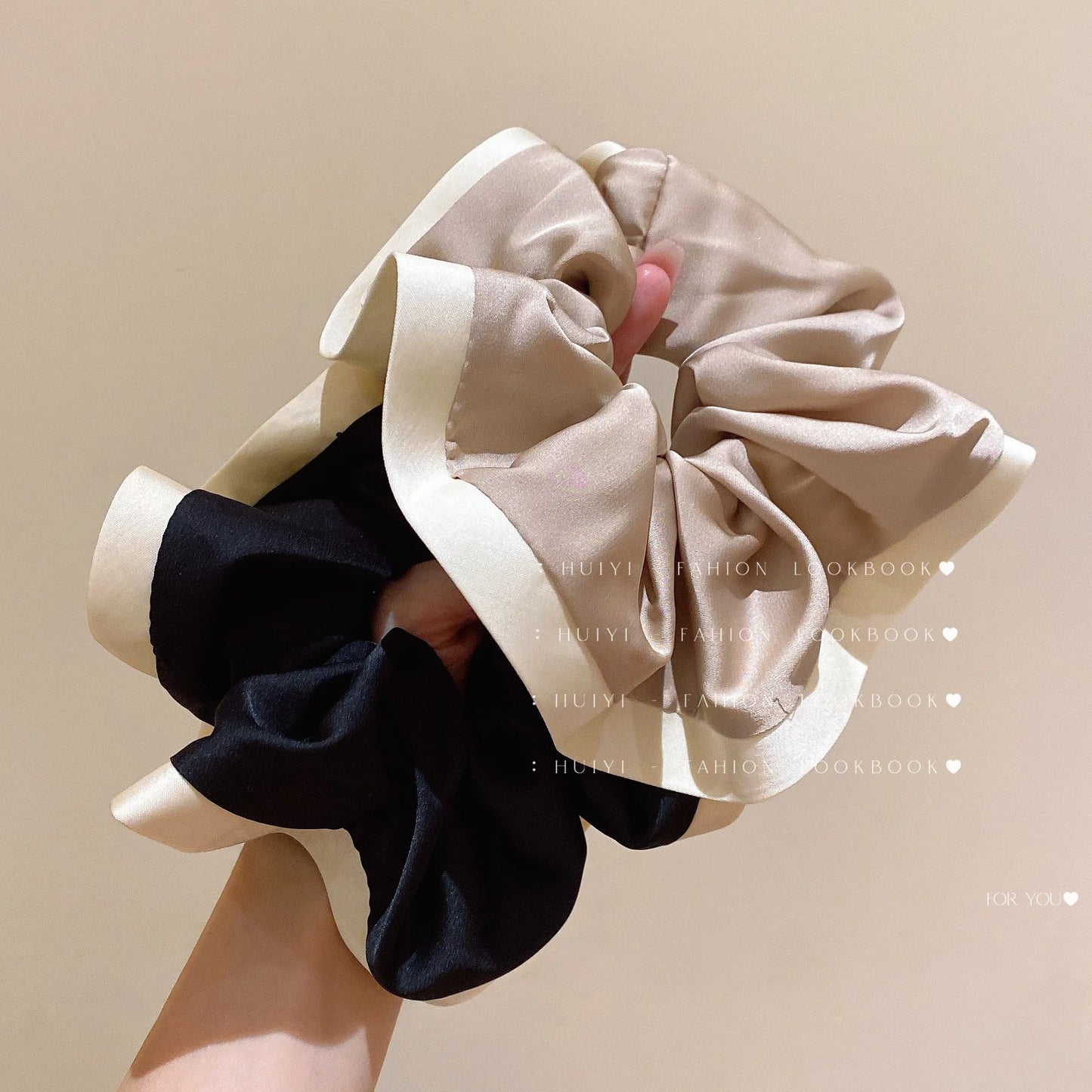 Scrunchies for Hair New Fashion Luxury Satin Silk Hair Loop Bud Shaped HairTies Hair Scrunch for Girls  Headwear