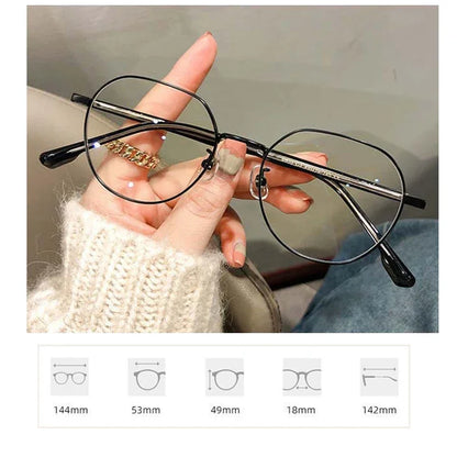 Luxury Myopia Glasses Classic Vintage Anti-blue Light Eyeglasses Women Men Minus Diopter Eyewear Prescription with 0 -0.5To -6.0