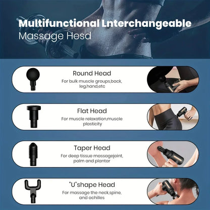 USB Mini Massage Gun Fascia Machine Muscle Relaxation Vibrating Gun Rod Massage Fitness Equipment Neck Grab Fascia Gun