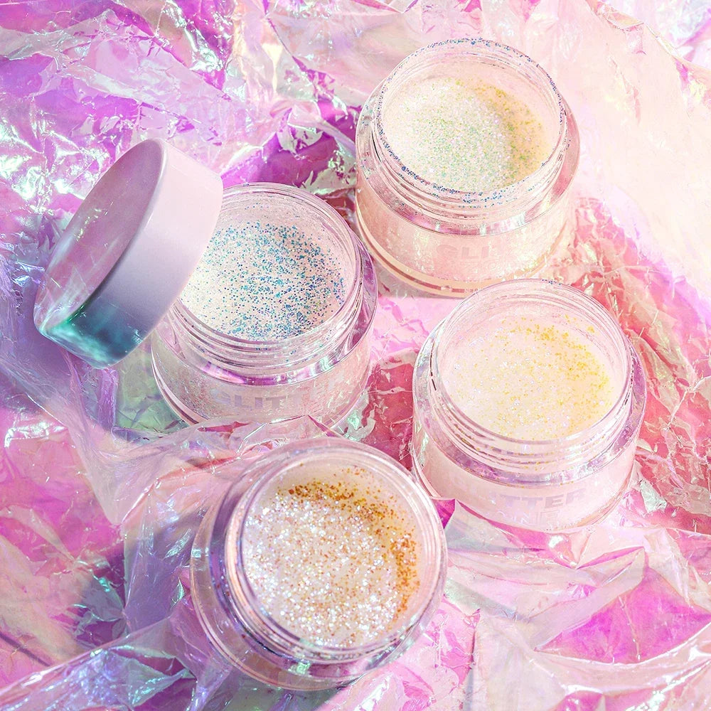 Jelly Eye Glitter Nail Hair Body Face Glitter Gel Art Flash Loose Sequins Cream High Gloss Festival Makeup Laser Glitter Shining