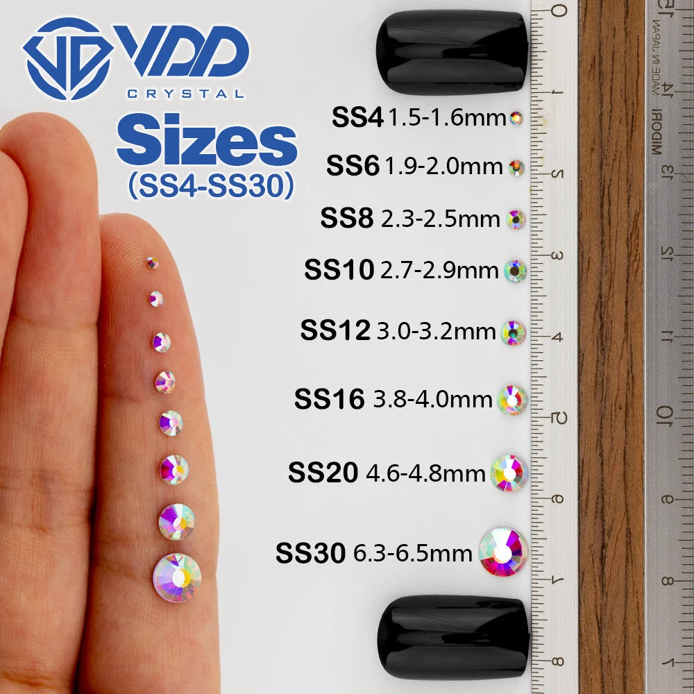 VDD 130 Grape SS4-SS30 New Color Glass Rhinestones Crystal Flatback Bright Glitter Strass Stone DIY Crafts Nail Art Accessories