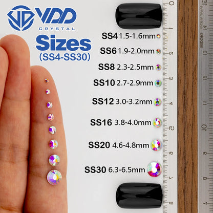 VDD 016 Padparadscha ACME+Series Glass Hot-Fix Rhinestones Crystal Glitter Flatback Diamond Strass Stones DIY Garment Decoration