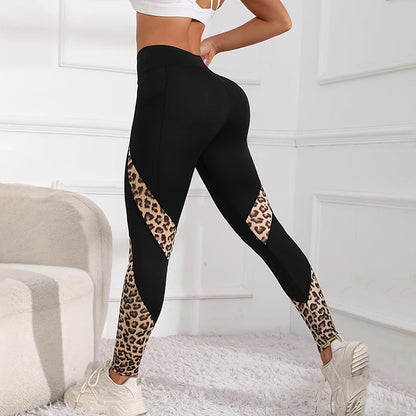 High Waist Splicing Multi Color Yoga Leggings Tummy Tightening Fitness Running Four Way Stretch Yoga Pants