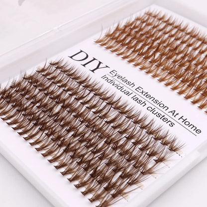 30D Mixed Tray Individual Lashes 3D Russia Volume Eye Lashes Soft Natural Brown Lashes Mink Lash Cluster False Eyelash Extension