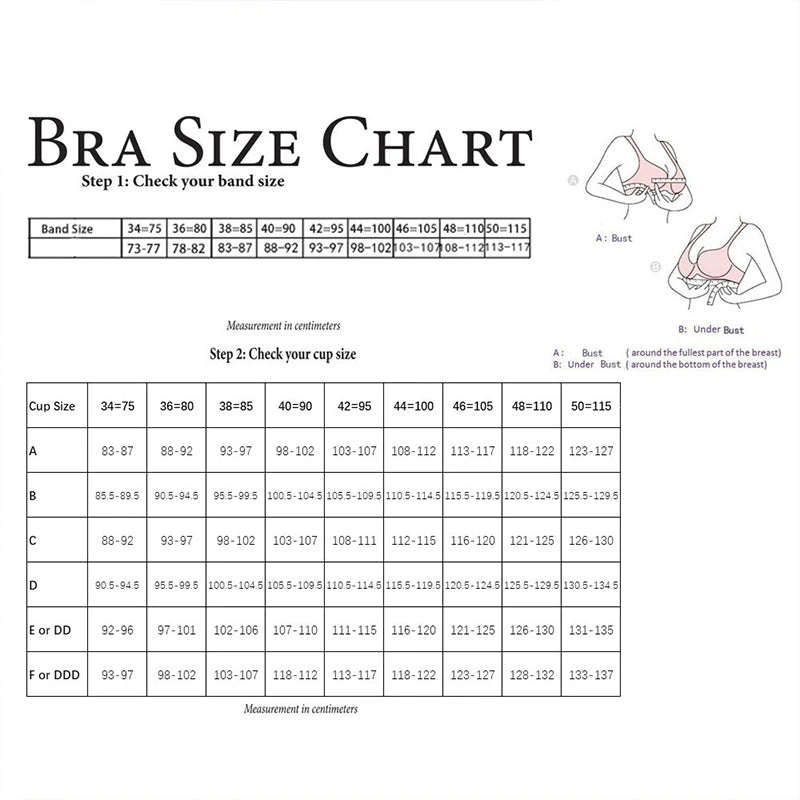 Push Up Bra for Women Deep Cup Hide Licensed Lingerie 34-50 Plus Size Bra Bralette Black Sexy Bra Underwear Women Backless Bra