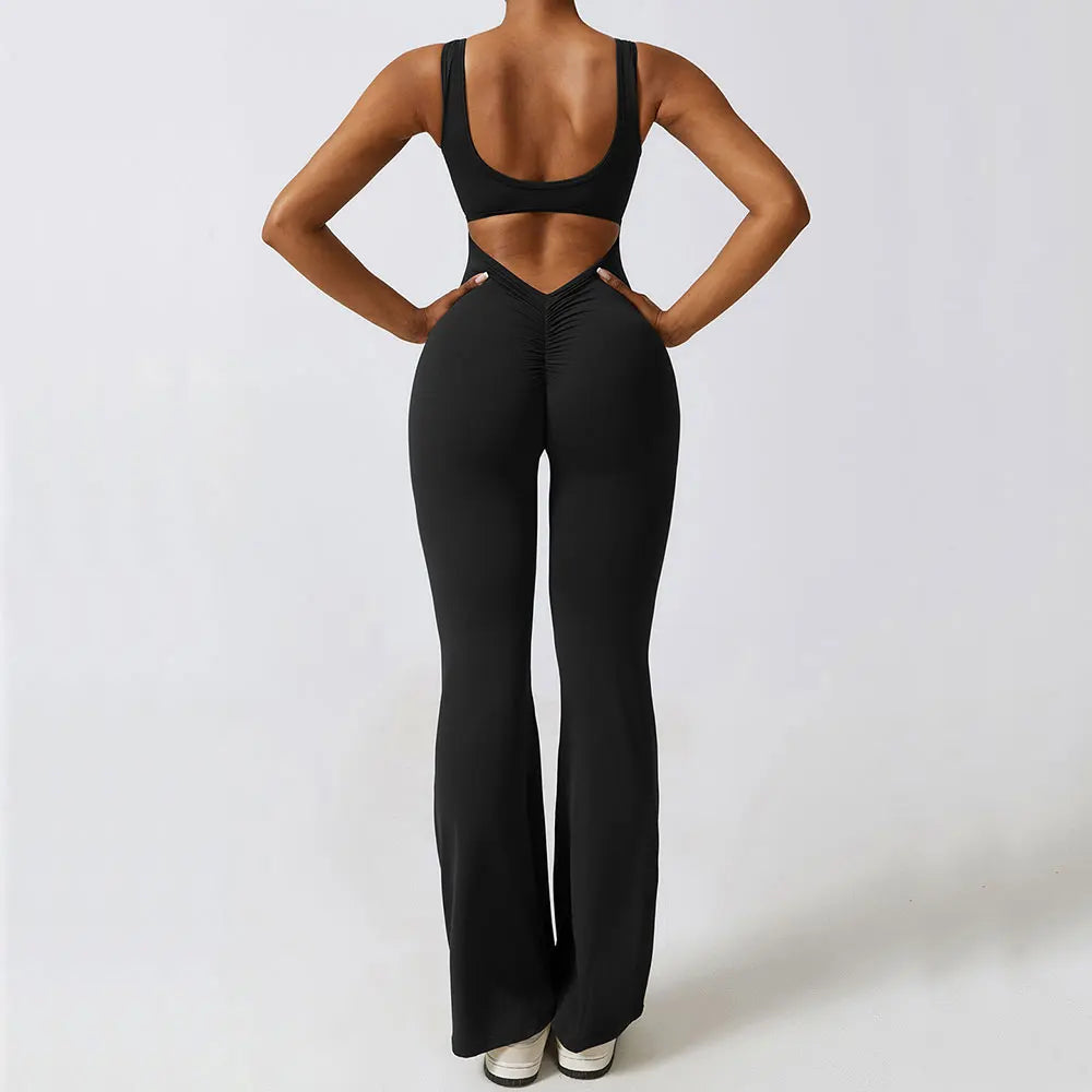 Women Jumpsuits One-Piece Yoga Suit Dance Belly Tightening Fitness Workout Set Stretch Bodysuit Gym Clothes Push Up Sportswear