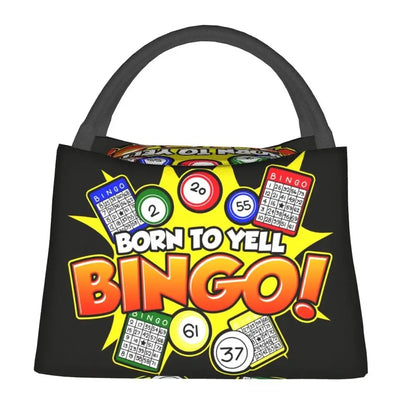 I Love Bingo Game Insulated Lunch Bags for School Office Waterproof Cooler Thermal Lunch Box Women lunchbag