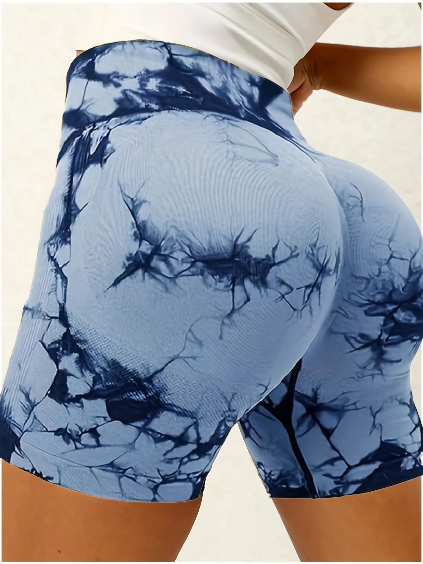 3pcs Women's Tie Dye Biker Shorts - High Elasticity for Comfortable Workout and Gym Sessions