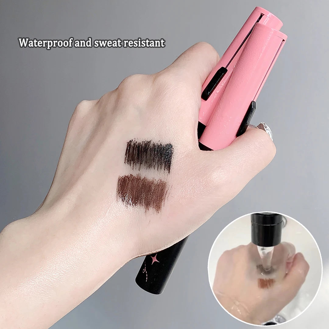 2 In 1 Ultra-fine Mascara Curl Thick Lengthening Mascara With Eyelash Comb Waterproof Non-smudge Curling Fine Brush Mascara