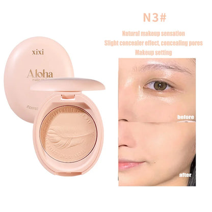 Face Powder Oil-control 24 Hours Long Lasting Waterproof Matte Pressed Powder Poreless Concealer Makeup Setting Compact Powder