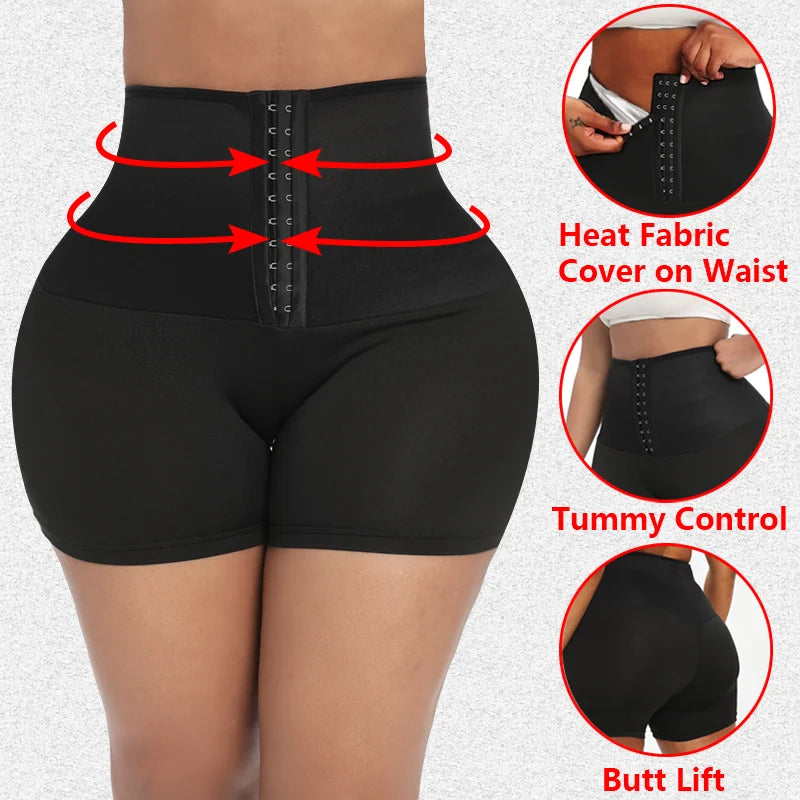 YBFDO Sweat Sauna Pants Body Shaper Weight Loss Slimming Shorts Shapewear Women Waist Trainer Hot Thermo Sweat Pants Fitness