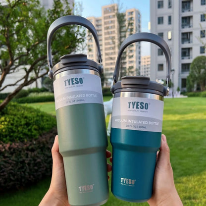 Tyeso Coffee Cup Stainless Steel Thermos Bottle Double-layer Insulation Cold And Hot Travel Mug Vacuum Flask Car Water Bottle