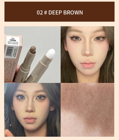 Nose Shadow Bronzers Contouring Makeup Pen Natural Grey Brown Three-dimensional Face Matte Shadow Cream Contour With Brush