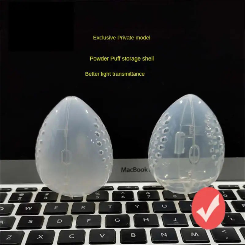 1~10PCS Makeup Egg Storage Box Dust-proof Makeup Organizer Cosmetic Sponge Storage Box Transparent Egg-shaped Storage Case Make