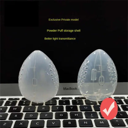 1~10PCS Makeup Egg Storage Box Dust-proof Makeup Organizer Cosmetic Sponge Storage Box Transparent Egg-shaped Storage Case Make