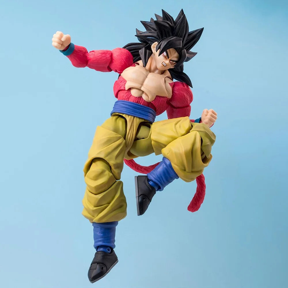 Dragon Ball Z Son Goku Action Figure Toys Super Ssj4 Figuras Anime Saiyan 4 Figurine 16cm Collection Movable Model Doll Gifts