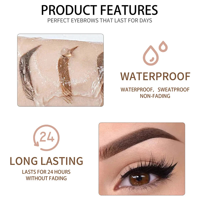 8 Color Liquid Eyebrow Cream Gel Waterproof Not easy to smudge Dyeing Eyebrow Tattoo Tint Double Head With Eyebrow Mascara Brush