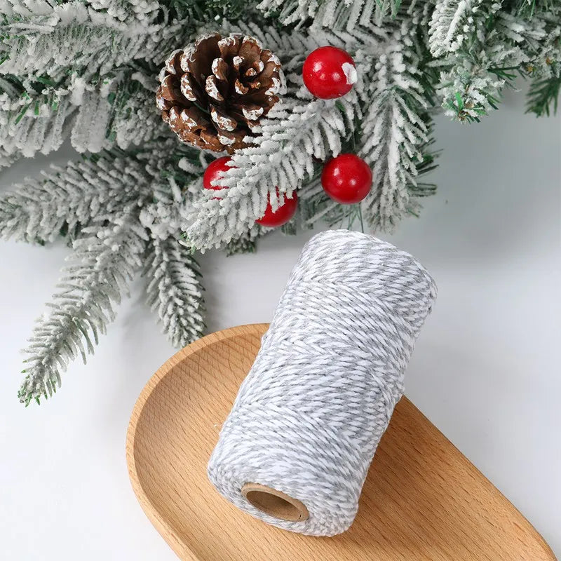 Christmas Wrapping String Rope Merry Christmas Decoration For Home 2024 Navidad Natal Noel Gift Box Packaging Rope New Year 2025