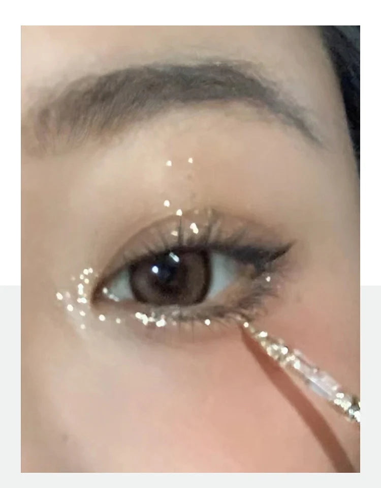 Liquid Glitter Eyeshadow Diamond Shiny Silver Eye Liners Waterproof Flash Sequins Gel Lying Silkworm Brightening Makeup Tools