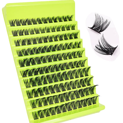 120 false eyelash set, including eyelash clusters, eye makeup tools, eyelash adhesives and sealants, and brushes