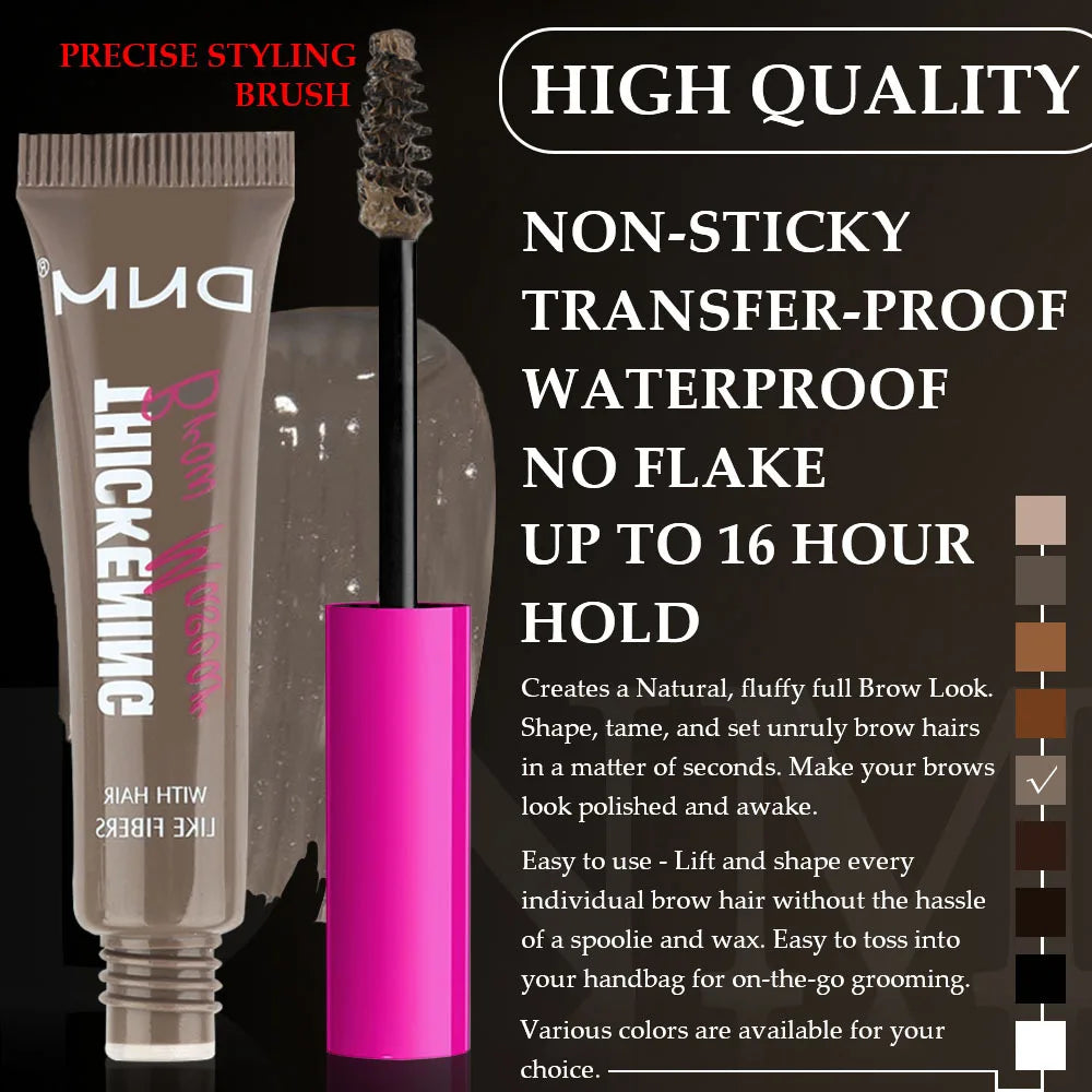 9 Colors Eyebrow Dye Styling Gel Thickening Fiber Brow Tint  Waterproof Easy To Wear Natural Full Eyebrow Cream Eyes Makeup Tool