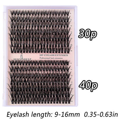 DIY Lash Extension Kit 280pcs Individual Lashes Cluster Eyelash Extension with Lash Bond and Seal and Remover Lash Applicator