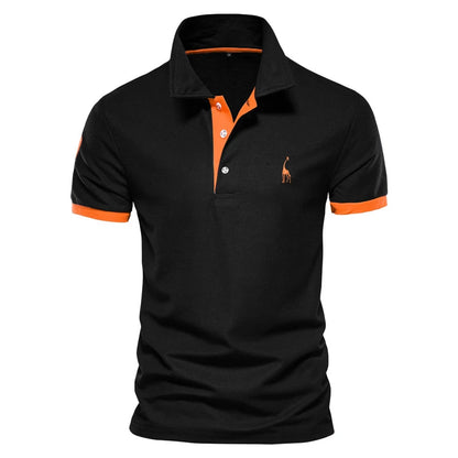 AIOPESON Embroidery 35% Cotton Polo Shirts for Men Casual Solid Color Slim Fit Mens Polos New Summer Fashion Brand Men Clothing