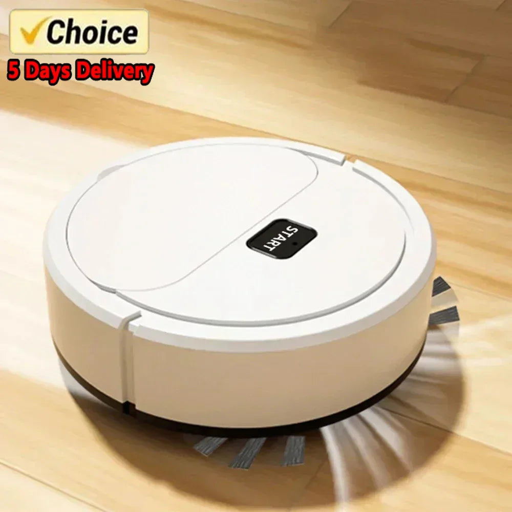 2024 Automatic Portable Mini Home Floor Robotic Vacuum Cleaner USB Rechargeable Wet Dry Three-In-One Sweeping Machine for Home