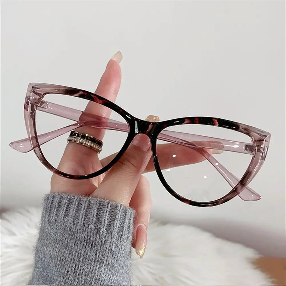 2024 New Anti Blue Light Cat Eye Glasses Women Men Brand Trend Transparent Computer Eyewear Optical Spectacle Blocking Eyeglass