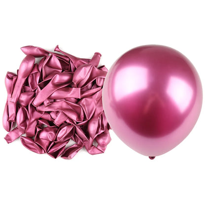 10inch Metallic Balloon 10/20/30/50pcs Latex Ballons Happy Birthday Decoration Wedding Christmas Party Supply Globos Baby Shower