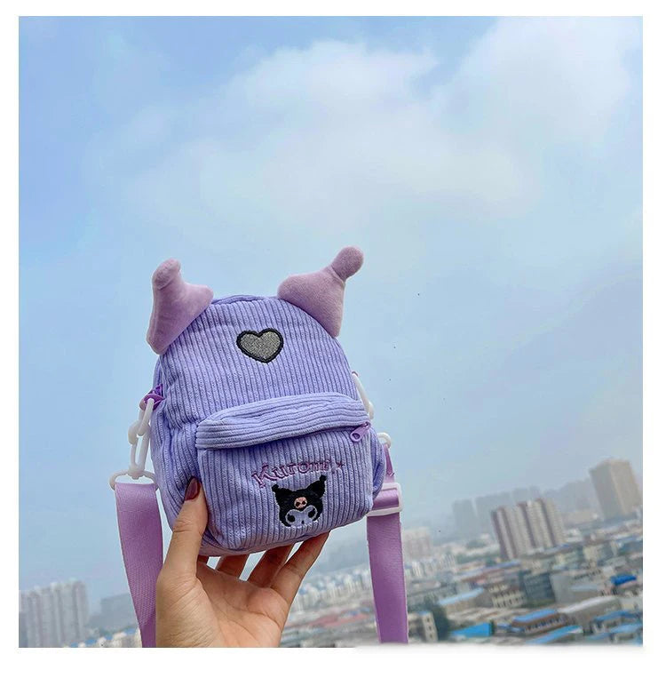 Kawaii Sanrio Plush Bag My Melody Kuromi Cartoon Animal Handbag Cute Cinnamoroll Storage Tote Bags Women Girls Birthday Gifts