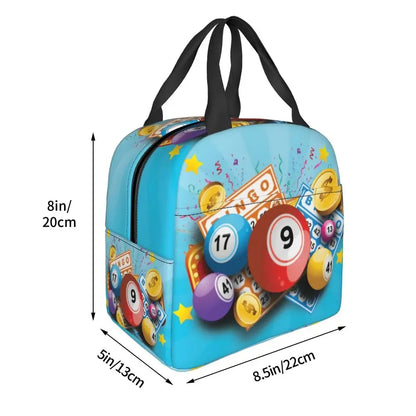 Hot Game Bingo Lunch Bag Leakproof Cooler Thermal Insulated Lunch Box For Women Kids School Beach Camping Travel Food Tote Bags